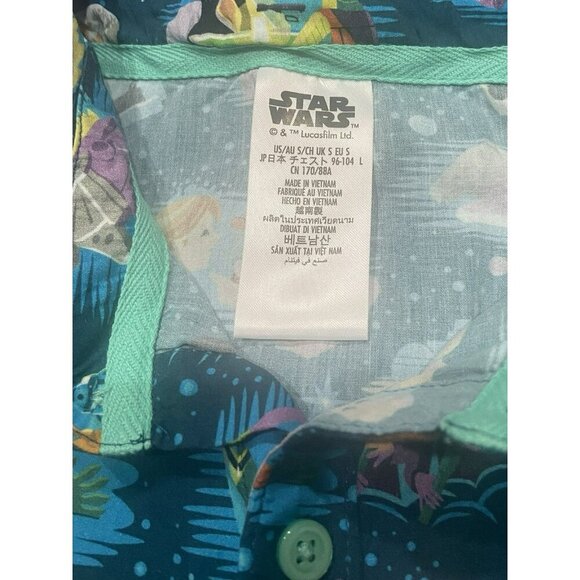 Disney Star Wars Under the Twin Suns by Jeff Granito Button-Up Shirt Mens Size S - Picture 6 of 9